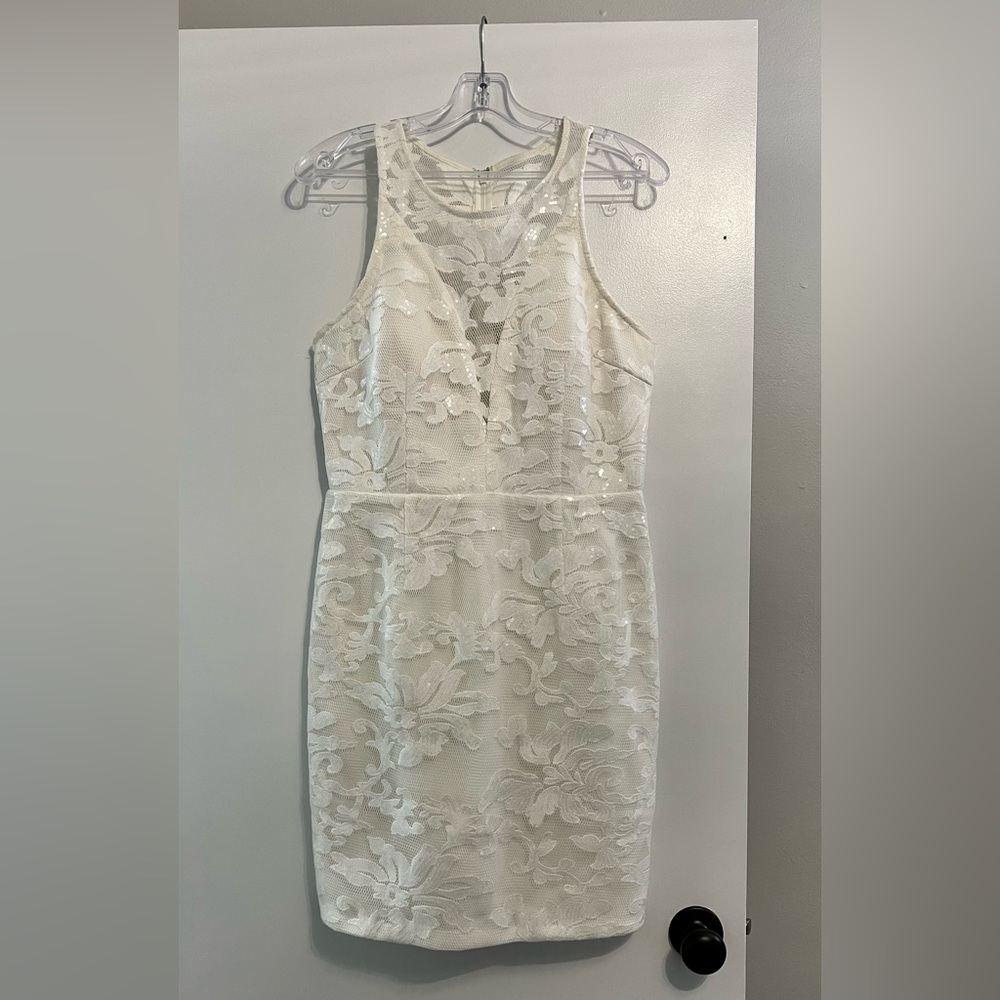 White Sequin Dress